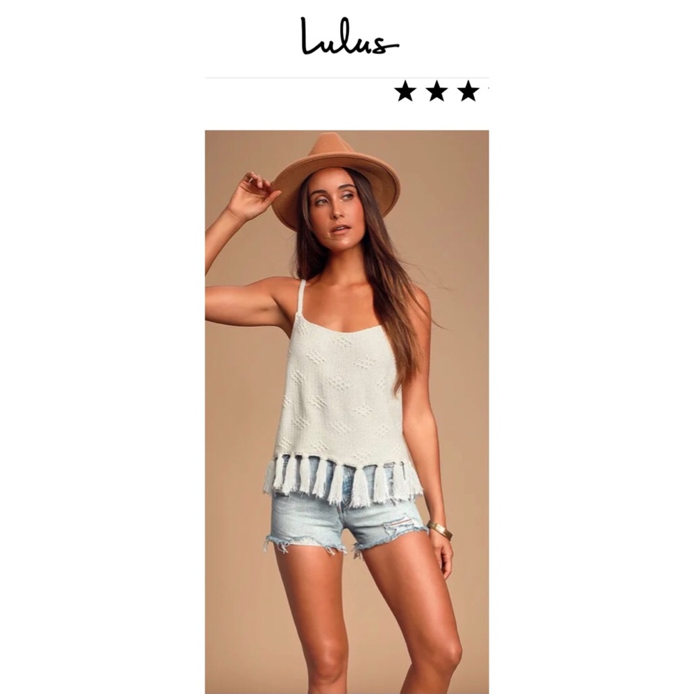 Sweater Tank w/ fringe at the bottom